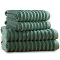 Towelogy Bamboo Bathroom Towel Set of 4 – 2 XL Bath Towel 90x140 cm & 2 XL Hand Towel 70x120 cm Premium Quality Soft and Absorbent | OEKO-TEX CERTIFIED (Green)