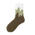 CALCET Fluffy socks Coral Velvet Women'S Autumn And Winter Mid-Calf Socks Thickened Contrasting Color Sleep Socks 6 Pairs-A-35-41