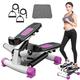 Mini Steppers for Exercise, 2in1 Twister Stepper Machine with Power Ropes, Home Steppers for Exercise Workout with LCD Display, Hometrainer for Beginners and Advanced Users Effice