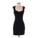 Express Casual Dress - Party V Neck Sleeveless: Black Print Dresses - Women's Size 4