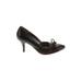 Joan & David Heels: Pumps Stilleto Feminine Brown Solid Shoes - Women's Size 5 - Pointed Toe