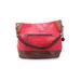 The Sak Leather Shoulder Bag: Pebbled Red Color Block Bags