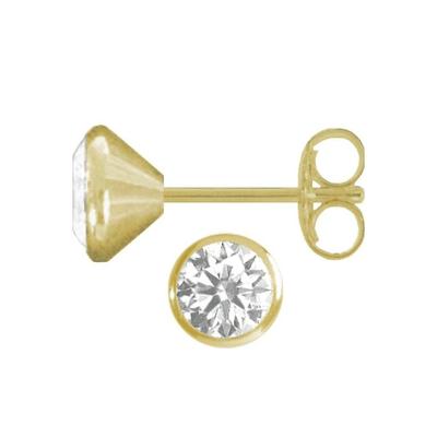 Paar Ohrstecker FIRETTI "Schmuck Geschenk Gold 333 Ohrschmuck Goldohrschmuck Solitär", gold (gelbgoldfarben, kristallweiß), Ohrringe, Gelbgold 333, mit Zirkonia (synth.) Image