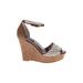 White House Black Market Wedges: Brown Aztec or Tribal Print Shoes - Women's Size 7