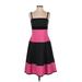 Charlotte Russe Casual Dress - A-Line Square Sleeveless: Pink Print Dresses - Women's Size 5