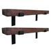 Rayne Mirrors 2 Piece Oak Bracket Shelf Wood in Black/Brown/Pink | 2 H x 24 W x 10 D in | Wayfair FS-24/10/2-Blk.Chy.RdOk.2