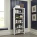 One Allium Way® Chouteau Accent Bookcase Wood in White | 75 H x 33 W x 14 D in | Wayfair F3A3D7EC33614E9AB3E2648FBA9E2C45