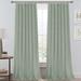 Latitude Run® Jarmell Solid Color Linen Semi-Sheer Tab Top Curtain Panels Polyester in Green/Blue | 108 H x 52 W in | Wayfair