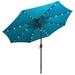 Arlmont & Co. Romanko 118" Lighted Market Umbrella, Polyester in Green/Blue/Navy | 106 H x 118 W x 118 D in | Wayfair