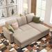 Latitude Run® 81" Reversible Sectional Couch w/ Storage Chaise, Metal in Gray | 35 H x 81.1 W x 53.1 D in | Wayfair