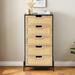 Bay Isle Home™ Palyn 5 - Drawer Dresser Wood in Black | 32.3 H x 47.2 W x 15.7 D in | Wayfair 36251E90682E40AC914D4FB2FDCD4996