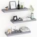 Latitude Run® Floating Shelves for Wall, Rustic Bathroom Shelves w/ Invisible Brackets Wood in Gray | 1.2 H x 23.6 W x 5.9 D in | Wayfair