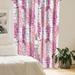 East Urban Home Floral Curtains Pink White Lilac Flowers Pair of Pale Fuchsia & Rose Microfiber | 63 H x 28 W in | Wayfair