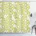 East Urban Home Floral Shower Curtain Daisy Blossom Spring Print Polyester in Pink/Green | 84 H x 69 W in | Wayfair