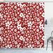 East Urban Home Floral Shower Curtain Daisy Blossom Spring Print Polyester in Red | 70 H x 69 W in | Wayfair 38106809F83D432FA1A60C20FBFA03DA