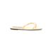 Zara Flip Flops: Yellow Solid Shoes - Women's Size 40 - Open Toe