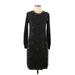 Betsey Johnson Casual Dress - Sweater Dress: Black Leopard Print Dresses - Women's Size Medium