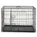 YYAo Dog Crate Dog Cage Pet Crate for Large Dogs Folding Metal Pet Cage Double Door W/Divider Panel Indoor Outdoor Dog Kennel Leak-Proof Plastic Tray Wire Animal Cage (Black Dog Playpen 30 )