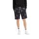 TOM TAILOR Denim Herren Bermuda Shorts aus Leinen 1037042, 31400 - black tonal leaf lines print, S