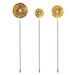 79 in. Tall Golden Garden Disk Stakes, Set Of 3
