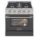 KUCHT 30 in. 4.2 cu. ft. Propane Gas Range with Sealed Burners and Convection Oven with interchangeable color door.