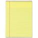 TOPS Docket Perforated Wirebound Legal Pads - Letter 70 Sheets - Wire Bound - 0.34 Ruled - 16 lb Basis Weight - 8 1/2 x 11 - 11 x 8.5 - Canary Paper - 3 / Pack