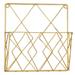 Oahisha Books Storage Rack Wall-Mounted Books Storage Rack Magazine Holder Books Organizer Iron Book Supporter Golden