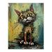 Alley Cat Stray Scruffy Moggie Painting By Tom Jones Unframed Wall Art Print Poster Home Decor Premium