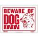 BAZIC 9 X 12 Beware of Dog Sign (S-10)