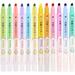 Erasable Highlighters Double Head Smooth Writing Highlighters Chisel Tip Assorted Colors High Lighter Markers Pastel Markers for Highlighting in Student Office Classroom 12 Count