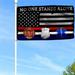 Bayyon Firefighter EMT Police Flag No One Stands Alone First Responder Grommet Flag Banner with Grommets 3x5Feet Man cave Decor