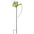 1 PK Regal Art & Gift 35 In. Green Hummingbird Watering Can LED Solar Stake Light