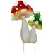 Northlight Double Mushrooms Outdoor Garden Stake - 16 - Red and Green