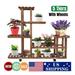 Wooden Multi Tier Plant Stand Flower Rack Shelf Bonsai Holder Home Garden Corner