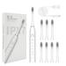 Meitianfacai IPX7 Waterproof Sonic Electric Toothbrush with Intelligent Time Reminder 6 Modes 8 Brush Heads Travel Indoor Outdoor (White)