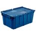 LeCeleBee Plastic Distribution Container With Hinged Lid 21.9 x 15.2 x 12.8â€� Blue