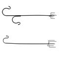 2 Pcs Shepherd Hook Coat Hangers Shepherds Hook Stand Metal Coat Hanger Metal Hanger Garden Hangers