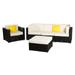 Five Styles Patio Furniture Set 5 Pieces Patio PE Wicker Rattan Corner Sofa Set US Warehouse In Stock