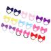 ATriss Bow Elastic Tie 18Pcs Boutique Hair Bows Elastic Tie Rubber Band Ribbon Hair Bands Pigtail Hair Bows Elastic Ponytail Holder for Babies Girls Toddlers Kids Children (Random Color)