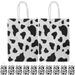 12pcs Cow Pattern Kraft Paper Bags with Handles Paper Cow Print Bags Jewelry Wrapping Bags Paper Bags