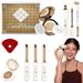 CoralBeau Shell Makeup Set - All in One Makeup Kit for Women with Compact BB Cream Powder Eyeshadow Palette with Brown Shades Eye Shadow Brush Mascara 3 Lipsticks Necklace - Make Up Gift Set Box