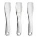 Sibba 3 PCS Facial Spatula Massage Eye Roller Dark Circles Skincare Tool Face Cream Lotion Makeup Stainless Steel Applicator Wand Neck Lines Beauty Instrument Stick Spoon Device(Silver)