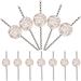 12 Pcs Ornament Cocktail Decorations for Drinks Cocktail Straw Disco Straws Disco Themed Party Cake Decoration Inserts Dessert Paper