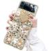 for Samsung Galaxy Z Flip 4 5G Case Luxury Bling Diamond Rhinestone Gemstone 3D Perfume Bottle and Flower Gemstone Soft TPU Back Cover Case for Women Girls with Galaxy Z Flip 4 5G (2022)