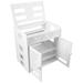 Storage Shelf Storage Shelves Living Room TV Accessory Router Rack Hollow Cable Case Storage Box Bracket White Pvc