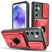 Elegant Choise Case for Samsung Galaxy A55/A25/A15 5G 6.5inch Card Slot Wallet Case Finger Ring Holder Phone Cover Red