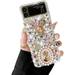 for Samsung Galaxy Z Flip 4 5G Case Luxury 3D Handmade Sparkle Rhinestone Crystal Diamond Bling Glitter Soft TPU Cover Case for Women Girls with Galaxy Z Flip 4 5G (2022)