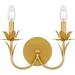 Quoizel Maa8712 Maria 2 Light 11 Tall Wall Sconce - Gold