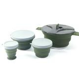 Dazzduo Cookware pan Set Portable Set Collapsible Pot Set Portable Collapsible Cookware Set Outdoor Cookware Set Cookware Pot Set Set Collapsible Cookware Set Outdoor Cookware Set Portable Set