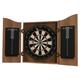 Classic Dart Board Cabinet Set Wall-mounted Indoor Dartboard for Adult Game Brown Dartboard Cabinet Dart Boards Set for Adults 40.15*21.25 in